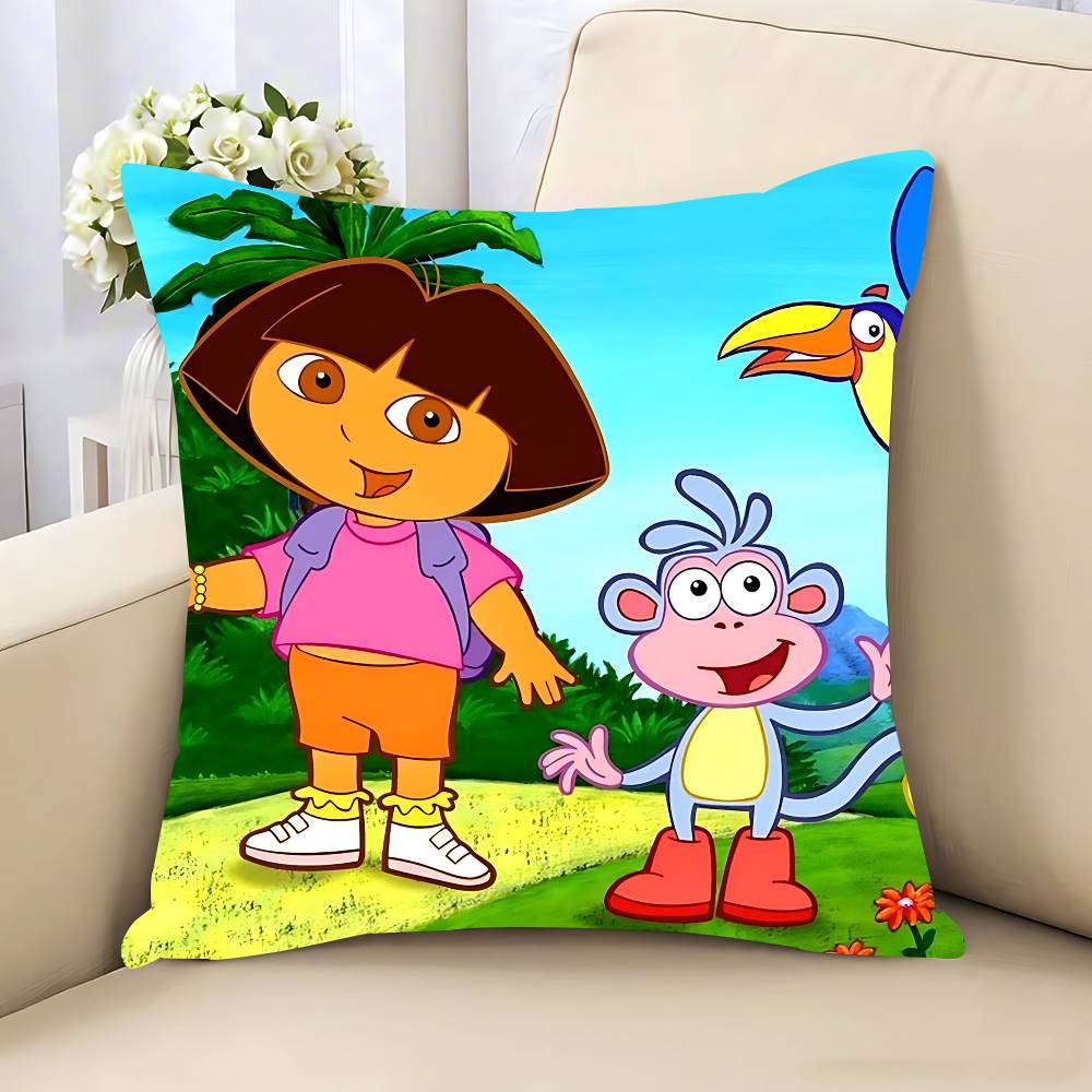 Классическая анимация Дора-путешественница Наволочка Съемная Моющаяся Наволочка – Всесезонный Мягкий Лен
