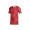 Logo Print Team Jersey Football Short Sleeve T-Shirt Men Tops Red DP3531