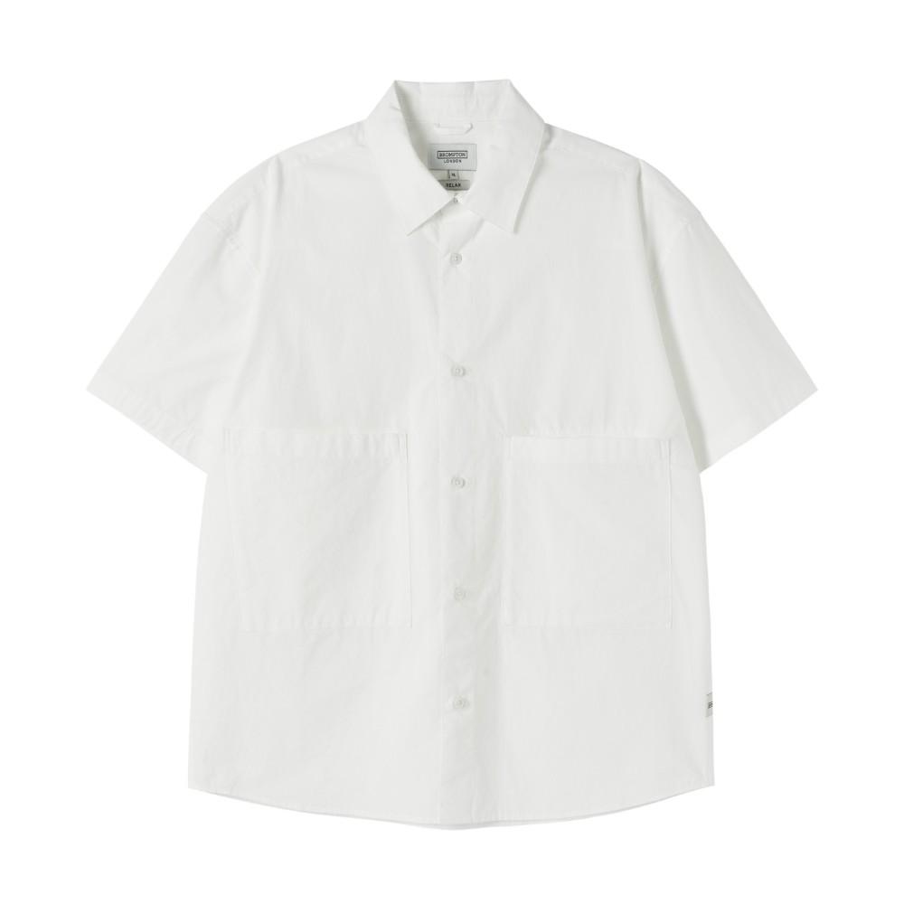 BROMPTON LONDON Biowashed Half Sleeve Shirt - White (P252Msh433)