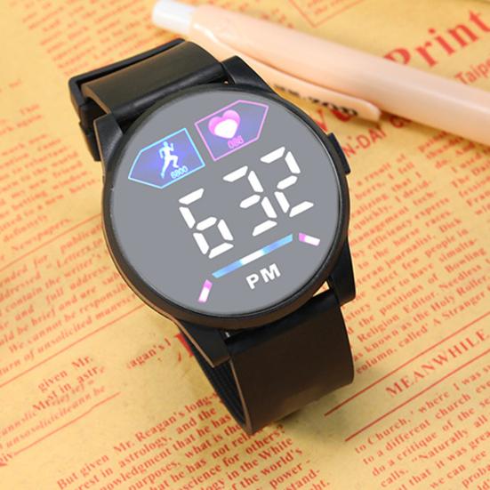 Умные часы LED Электронные наручные часы Силиконовый экран Дисплей Ремешок Детский Спорт Фитнес-трекер
