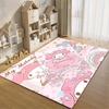Cinnamoroll, My Melody, and Twin Stars print rug, floor protector mat. Cute cartoon decorations for the bedroom/children's room.