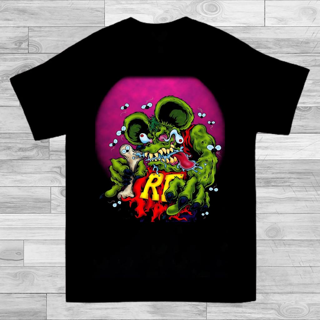 26 Rare Ed Roth Rat Fink Funny Short Sleeve Black All Size T-Shirt TMB519 Unisex T-Shirt