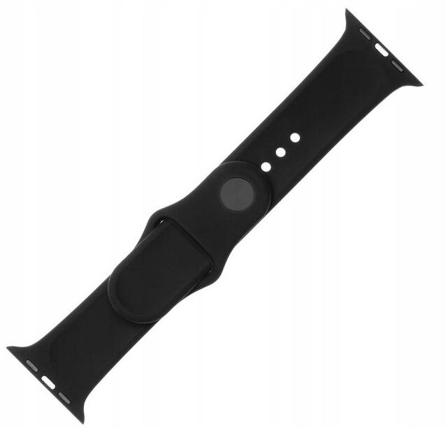 Rubber Sports Strap for Apple Watch 3 4 5 6 7 8 9 Se 42/44 Black