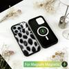 Чехол для телефона с леопардовым принтом для iPhone 17, 16, 15, 14, 13, 12, 11 Plus, Pro, магнитный с Magsafe, беспроводная зарядка