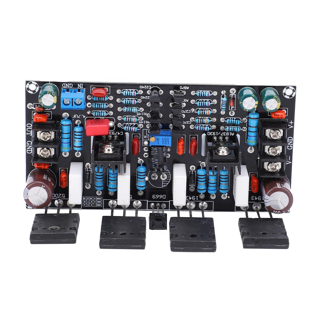 Power Amplifier Board Single Channel for Audio Components 200W 1943+5200 DC±20-90V