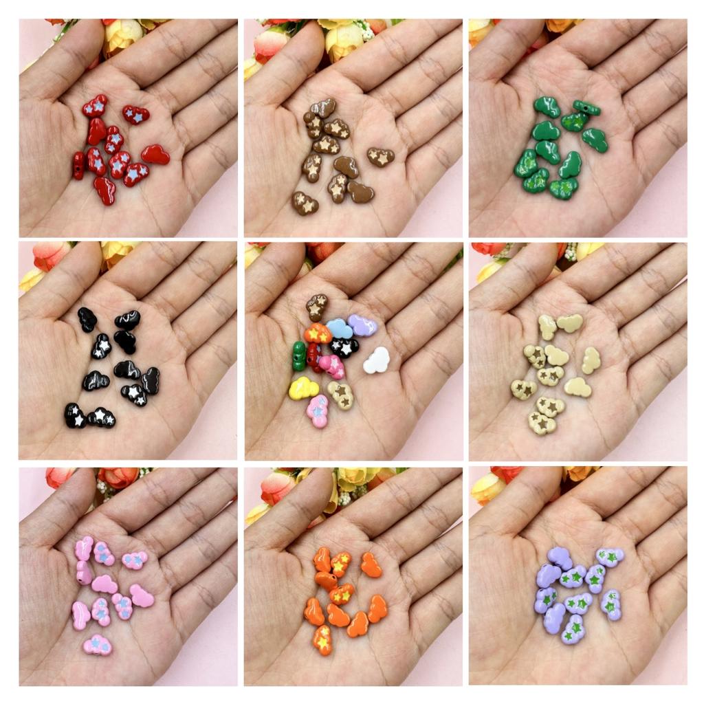 Высококачественные Модные Облачные Бусины Милые Изготовление Ювелирных Изделий Бисерный Материал Браслет Ожерелье Сплав Капающий 10шт Аксессуары 9.7*12.6мм