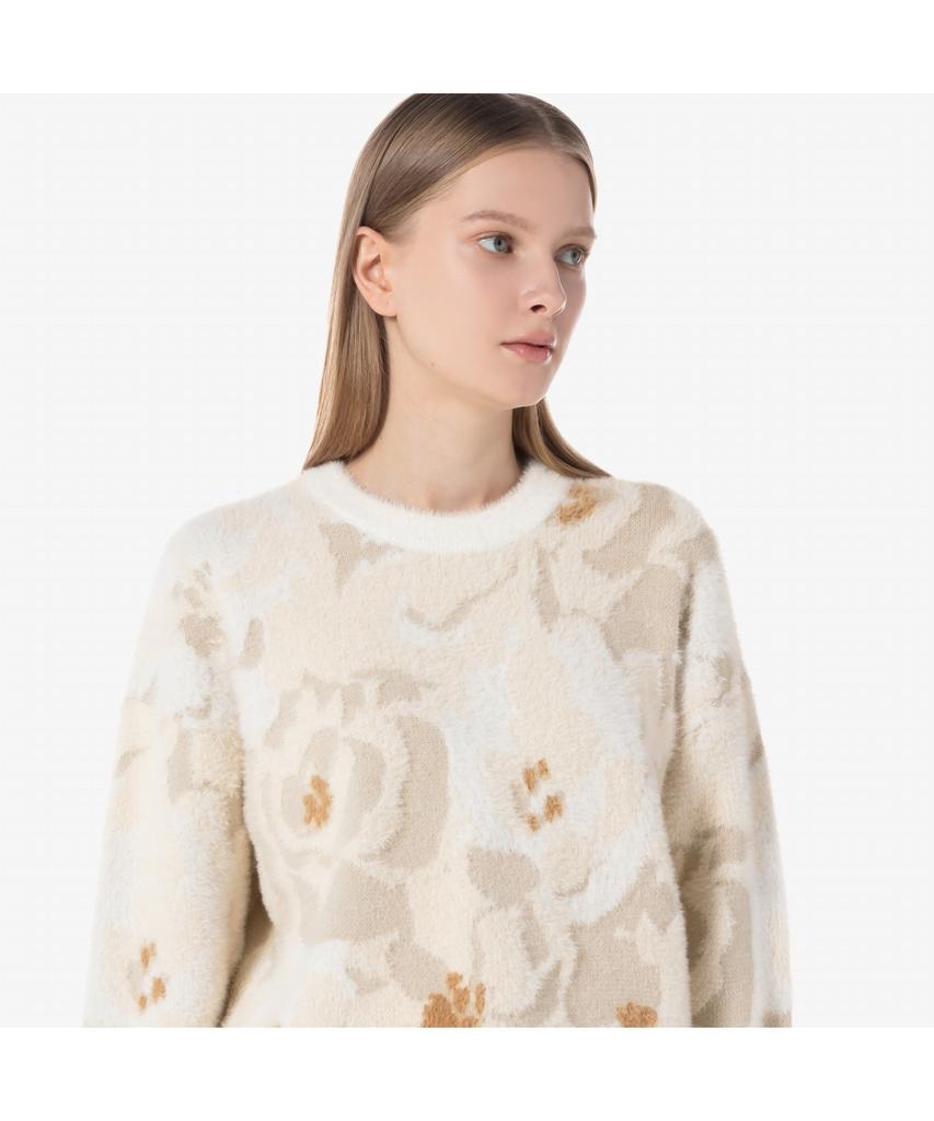 LACOSTE Women'S Flower Jacquard Intarsia Sweater Af2587-54N Id2