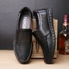 Men's Summer Breathable Hollow Sandals Cowhide Genuine Leather Soft Sole Leather Flats Loafers Casual Shoes H610