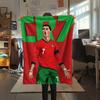 1pc C Ronaldo Print Flannel Blanket, High quality Comfortable for All Seasons, Home Decor, Warmth and Comfort, Perfect for Christmas Gifts23