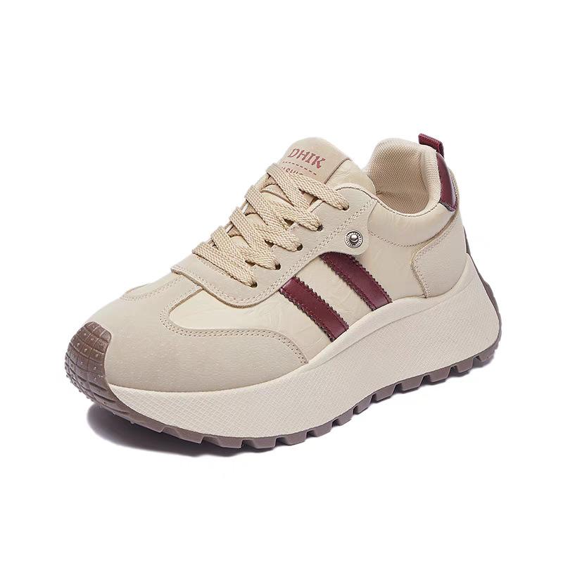 Наступая на дерьмовые кроссовки женские четырехсезонные для маленькой ноги вафельные Forrest Gump обувь женские легкие нескользящие беговые на платформе кроссовки для папы