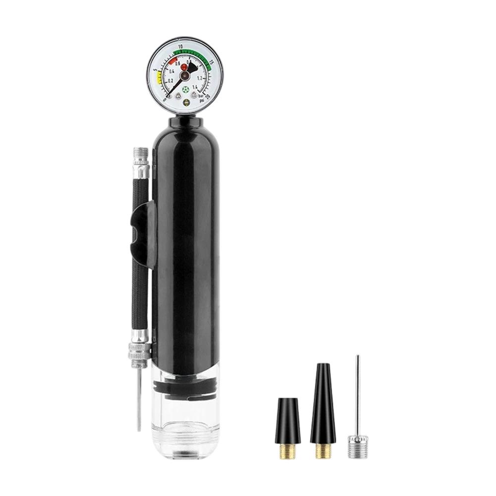 Portable Handheld Ball Pump with Pressure Gauge and Manual Inflation Pump Suitable for Ball Sports and Pneumatic Accessories