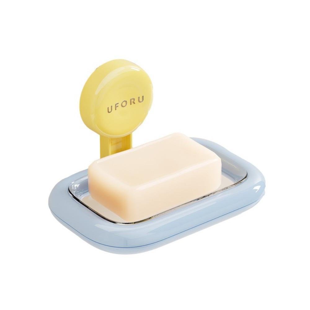 Wall Mounted Suction Cup Soap Box Non perforated Soap Storage Tray Soap Dish Holder Kitchen