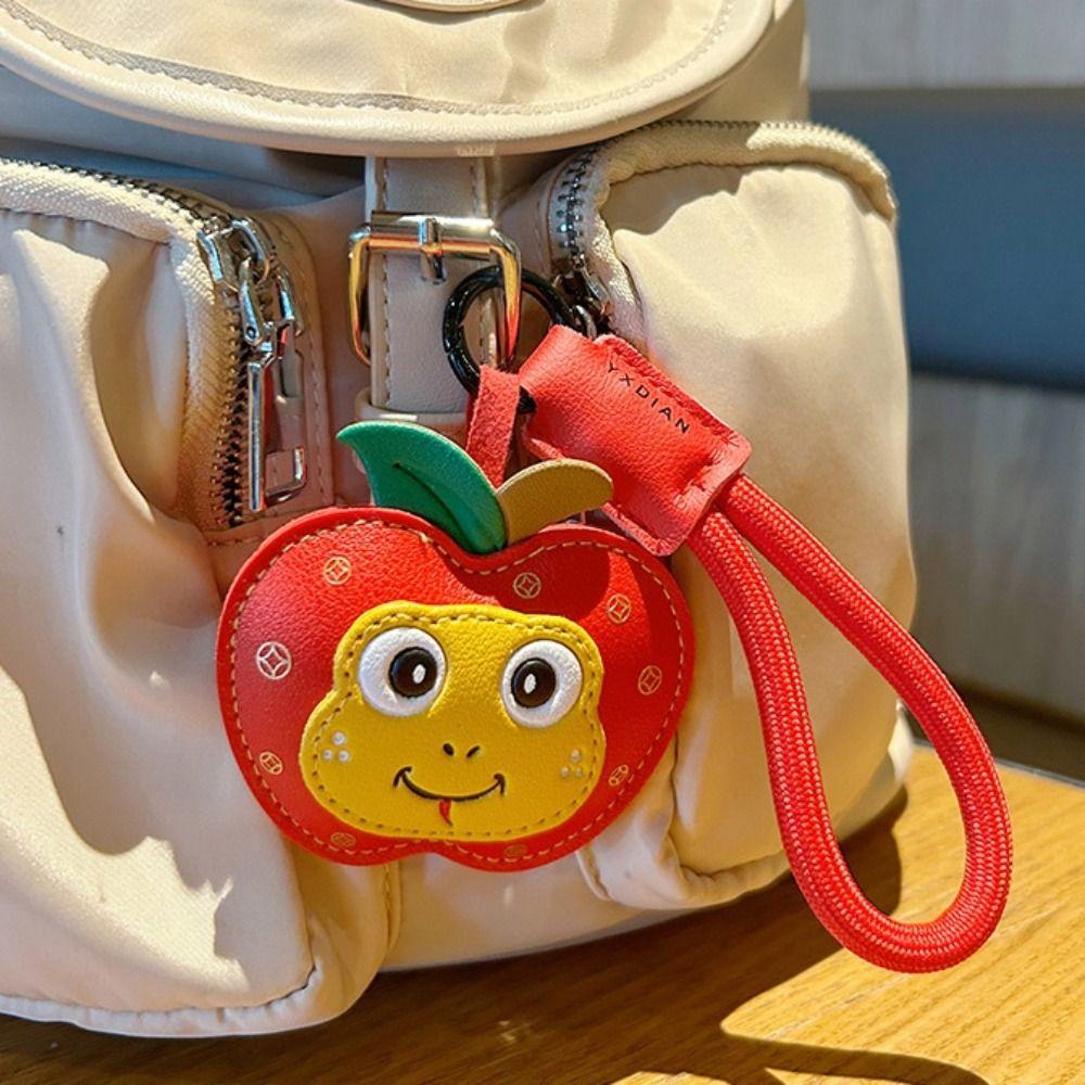 Hanging New Year Keychain Leather Spring Festival Pendant Cartoon Snake Pendant Men