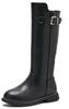 PPXID Boots with Side Easy To Put On and Take Comfortable To Walk Perfect for and Casual Size 19cm Girls' Knee-High Zipper, Off, Water-Repellent, In,