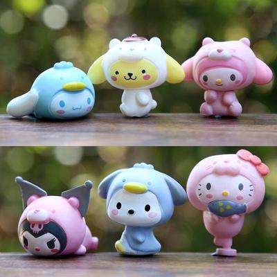 Модный слепой бокс серии KT: Милые настольные украшения My Melody, Kuromi и Cinnamoroll 'Снег и Лед'