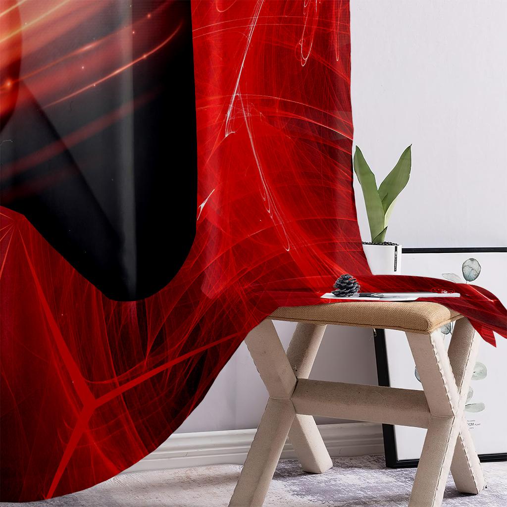 2PCS Technology Game Controller Printed Шторы, Гостиная Спальня Игровая Комната Декоративные Шторы, Настройка Узора