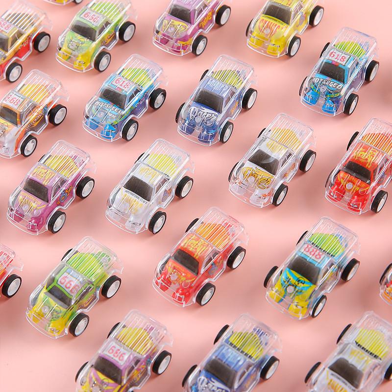 Inertial Simulation Mini Transparent Double Layer Graffiti Car Children Toy