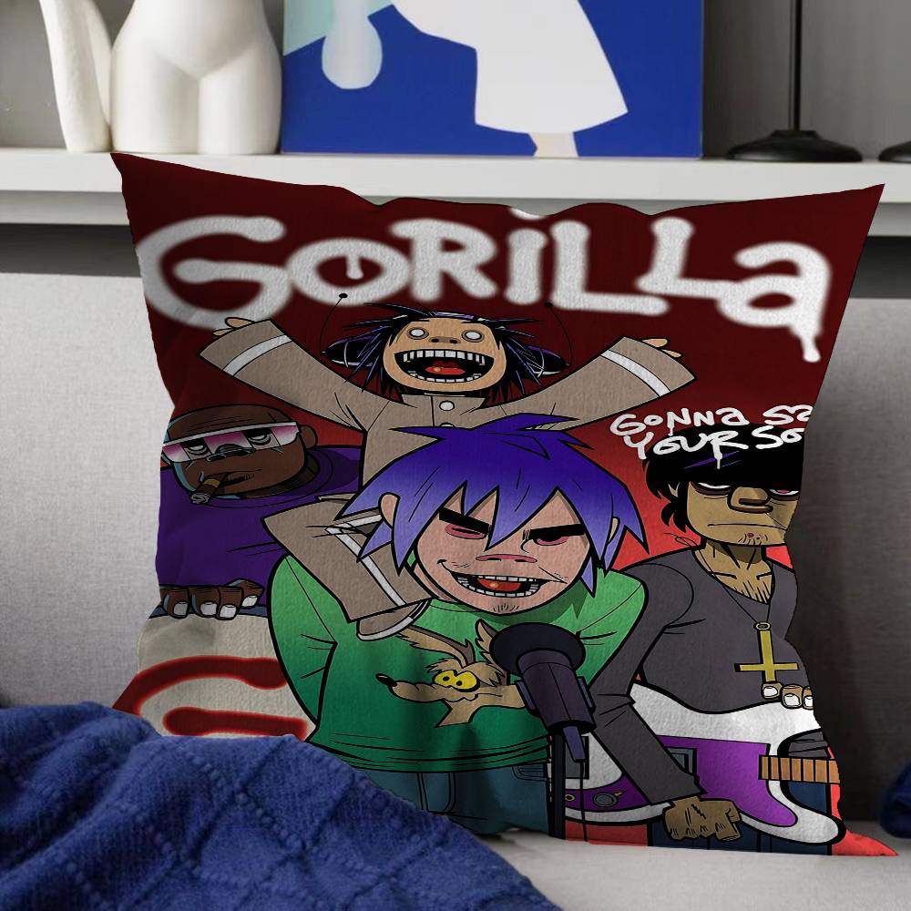 Группа G-Gorillaz Музыка Счастливый Дракон Наволочка Чехол на Подушку для Дивана Украшение для Комнаты Подарок для Детей