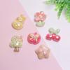100Pcs/Bag Assorted Resin Slime Charms Lovely Bowknot Tree Apple Yellow Duck Cherry Daisy Flowers Cabochons for DIY Decoration