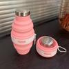 475ml Hiking Cups Silicone Folding Drink Cups Reusable Collapsible Water Bottles  for Outdoor