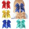8inch Bling Sparkly Glitter Sequins Hair Bows Scrunchies for Children Kids Hair Accessories Elastic Hair Band Rubber Hair Ties