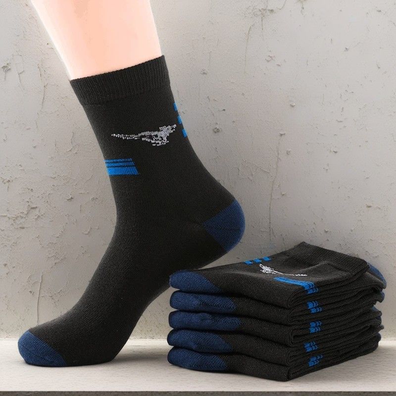 1/5/10 пар мужских носков, дышащие хлопковые спортивные носки, дышащие дезодорирующие деловые носки, большие размеры 39-44