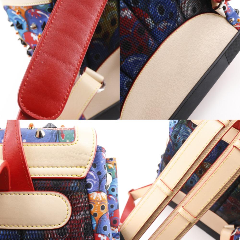 Christian Louboutin Рюкзак Explorer Funk Explorer Funk Рюкзак Рюкзак Daypack Мексиканские шипы разноцветный Нейлон/кожа мужской Б/у