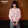Женский свитшот TonLion с круглым вырезом и цветочным принтом