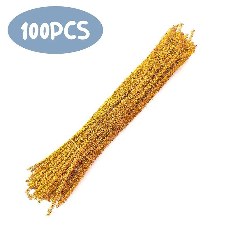 100 шт. красочный витой стержень синель стебель шерсть корень пушистый стержень железная проволока DIY ручная работа скручивание украшения для бара