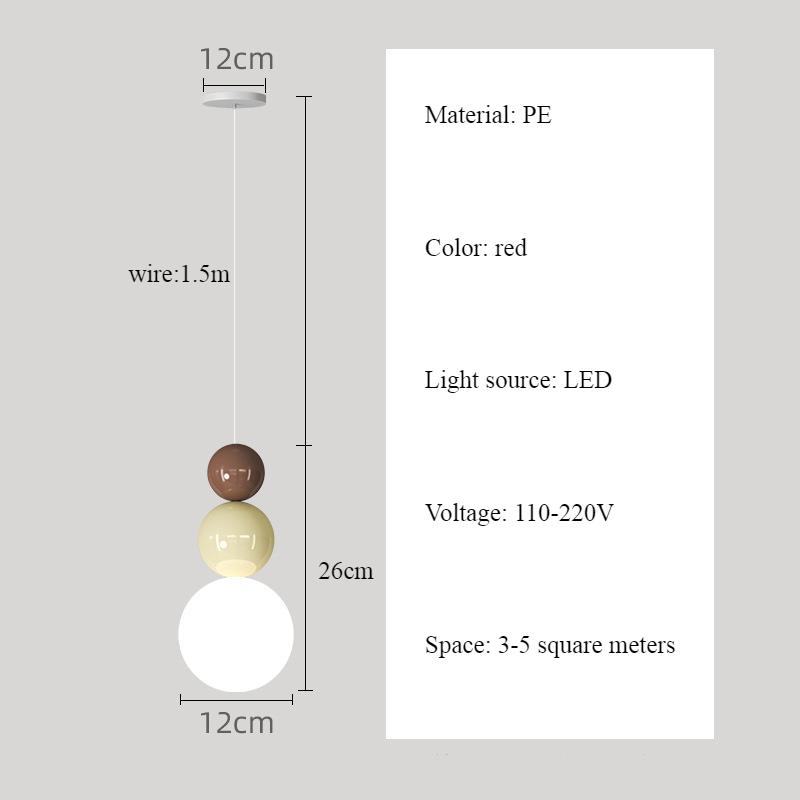 Современный простой подвесной светильник Tanghulu из акрила, скандинавское украшение для дома, спальня, гостиная, настольная люстра, красота, светодиодный светильник