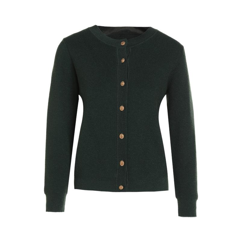[French Elegant Wool Cardigan] Women's 25 Year Winter Style Fashionable Commuting Essential Temperament Round Neck Knitted Sweater
