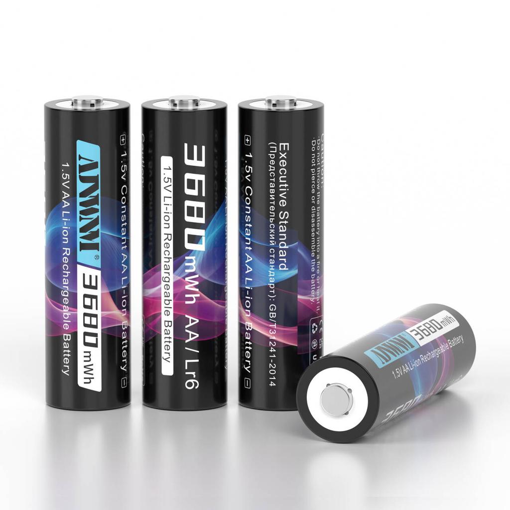 AJNWNM 1.5V AA аккумуляторная батарея 3680mWh HR6 литиевая батарея с 1.5V AA AAA литиевая батарея зарядное устройство