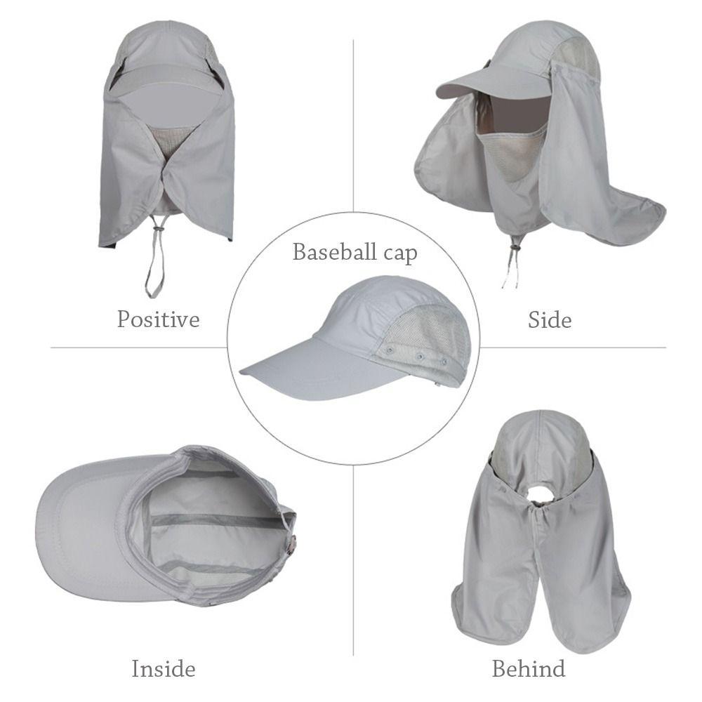 Summer UV Sun Protection Adjustable Fisherman Cap Baseball Cap Fishing Sun Hat Sunshade Hat