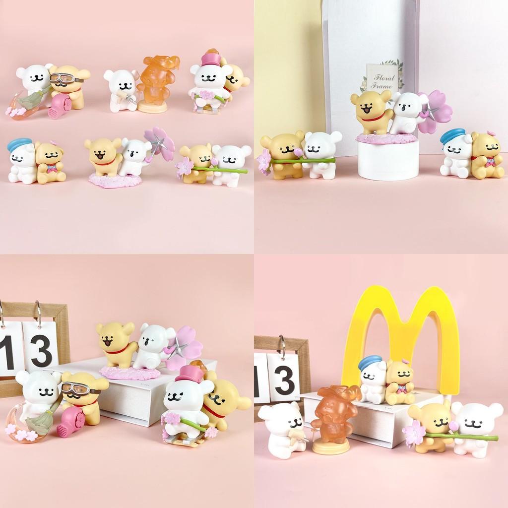 Мальтийская болонка Романтическая серия Сакура ПВХ Коллекционная фигурка для поклонников аниме и декора стола