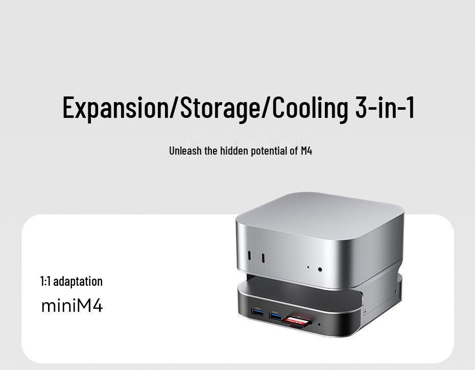 Док-станция Weixun Type-C для Mac mini M4: Корпус для M.2 SSD и USB-расширение