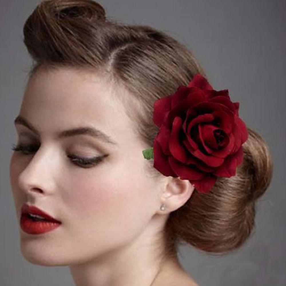 Вечеринка Подружка невесты Свадебный Роза Цветок Заколка для волос Свадебная заколка Брошь
