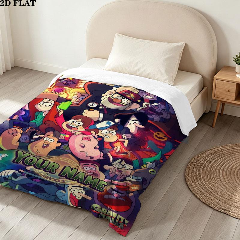 Custom Gravity Falls Blanket, High quality Comfortable for All Seasons, Home Decor, Warmth and Comfort