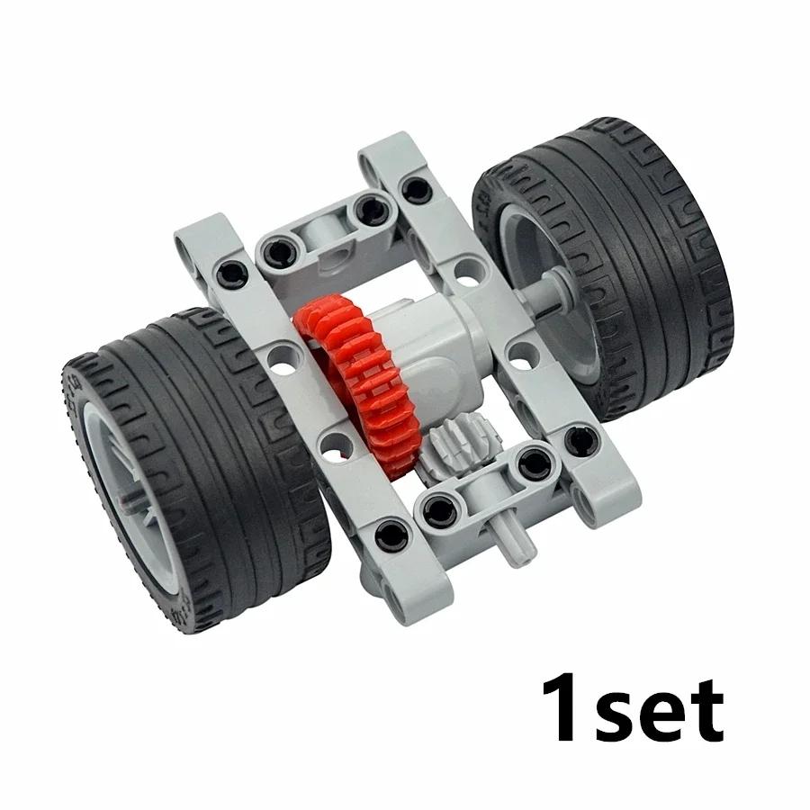 MOC Technical Differential Construction Bricks Mechanical Playthings High-Tech Part Differential Gears Works With featuring 6573 62821 65414