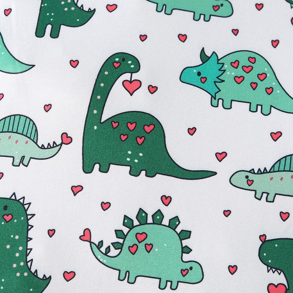 1-24 Months Infant Baby Cute Heart Dinosaur Full Print Romper Long Sleeve Jumpsuit