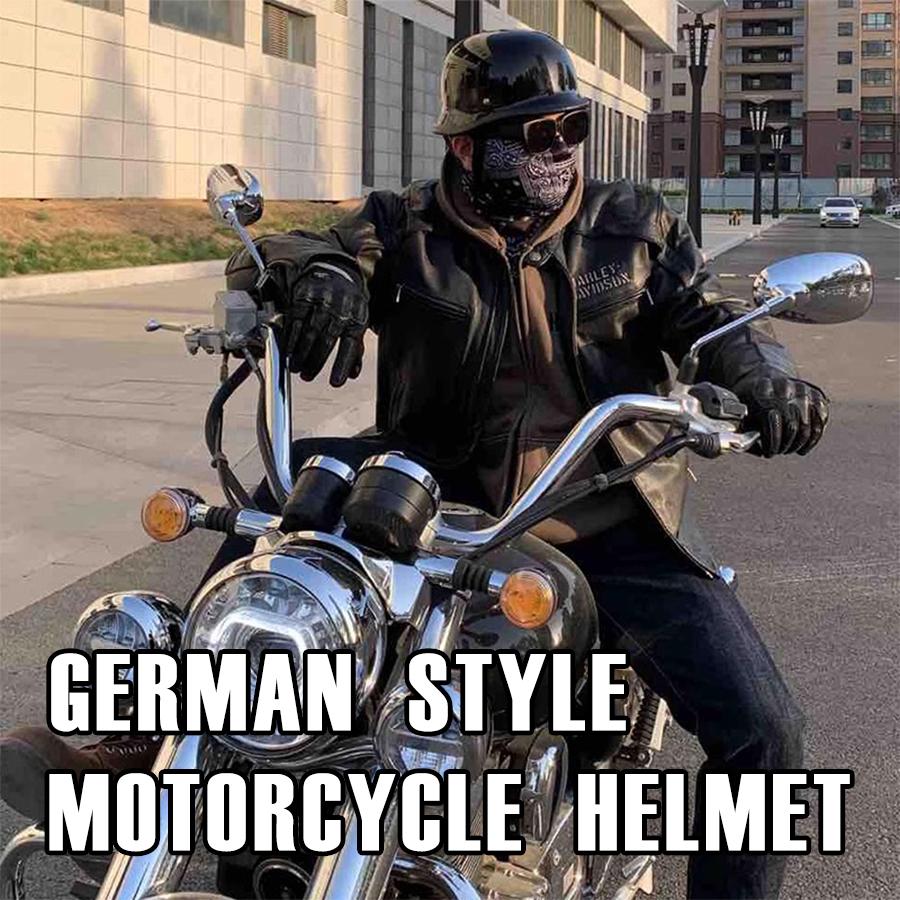 Vintage Motorcycle Cruiser Helmet Open Face Helmet Half Helmet Motorcycle Germany Face Safety Helmet Retro Scooter