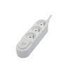 Power Strip 3 Sockets 16 A with Switch, 1.5 M Cable HO5VV-F 3x1.5 Mm² White