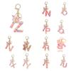 Dreamy Butterfly Initial Keyring Sequin Alphabet Key Chain 26 Letter Keychain Handbag DecorWomen