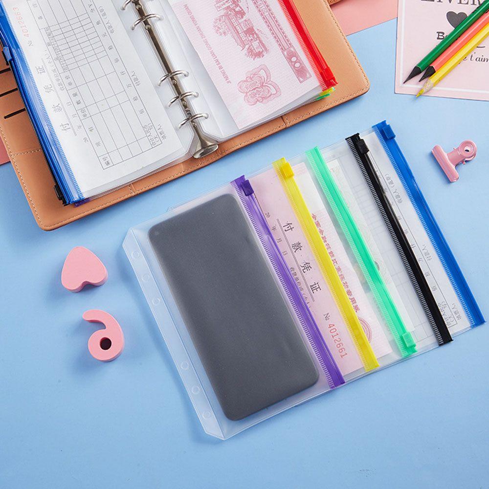 Organizers 6 Ring Loose Leaf Bags Binder Zipper Folders Notebook Binder Binder Pockets A5 A6 Size