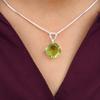 Peridot Gemstone 925 Sterling Silver Jewelry Handmade Women Gift Pendant 0.93'' PP-62-10