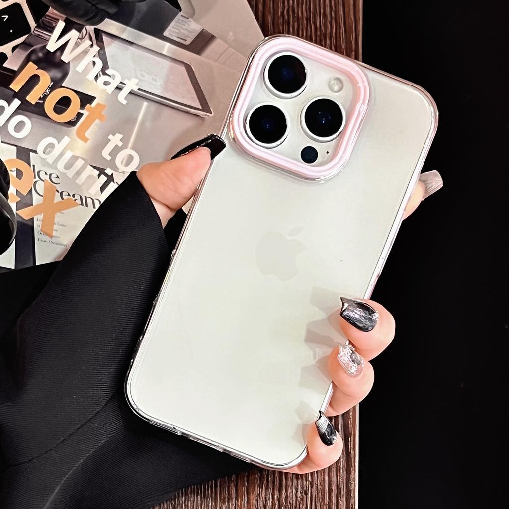 Простой и прозрачный чехол для телефона для IPhone 15 Ультратонкий защитный чехол 16e для Apple 12promax Чехол Жесткий и модный