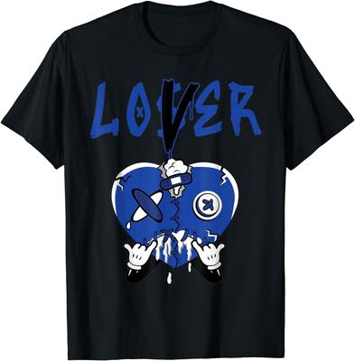 Синяя футболка Racer 5S Match Loser Lover Heart Синяя футболка унисекс Racer