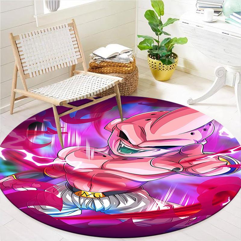 Majin Buu Round Area Rug Carpet Rug For Living Room Bedroom Sofa Playroom Decor Nonslip Floor Mat