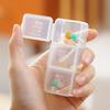 Weekly Pill Organizer 24 Compartments 3 Times One Day Double Layer Clear Portable 7 Days Travel Capsule Tablet Storage Box Container