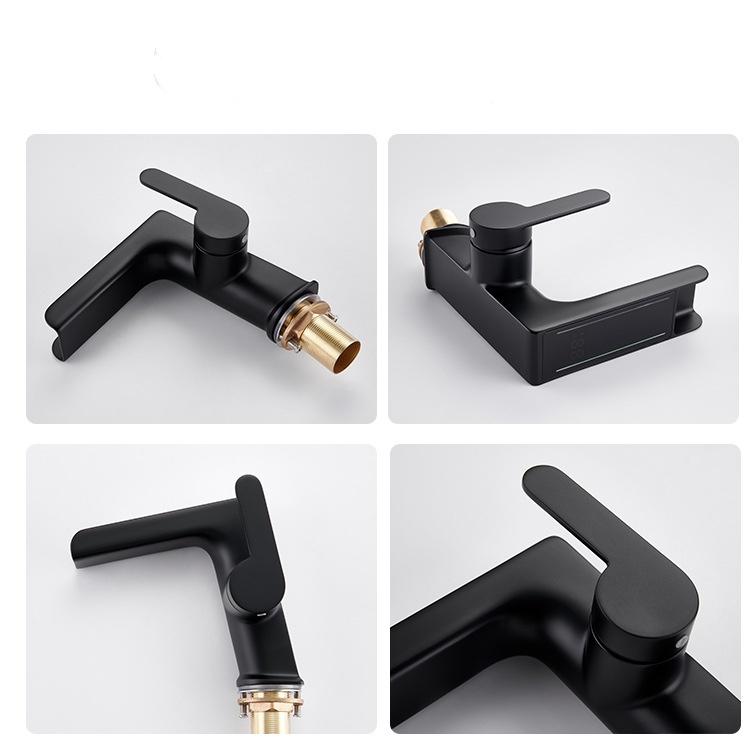 LED Bathroom Basin Faucet Hot and Cold Crane Brass Digital Display Sink Mixer Single Lever Sink Faucet Water Faucet Crane
