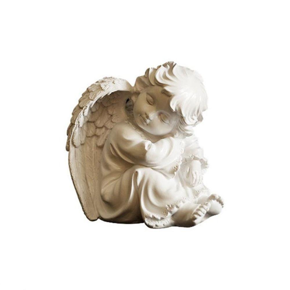 High Quality Delicate Gift Winged Angel Statue Resin Crafts Desktop Ornaments Garden Sculpture